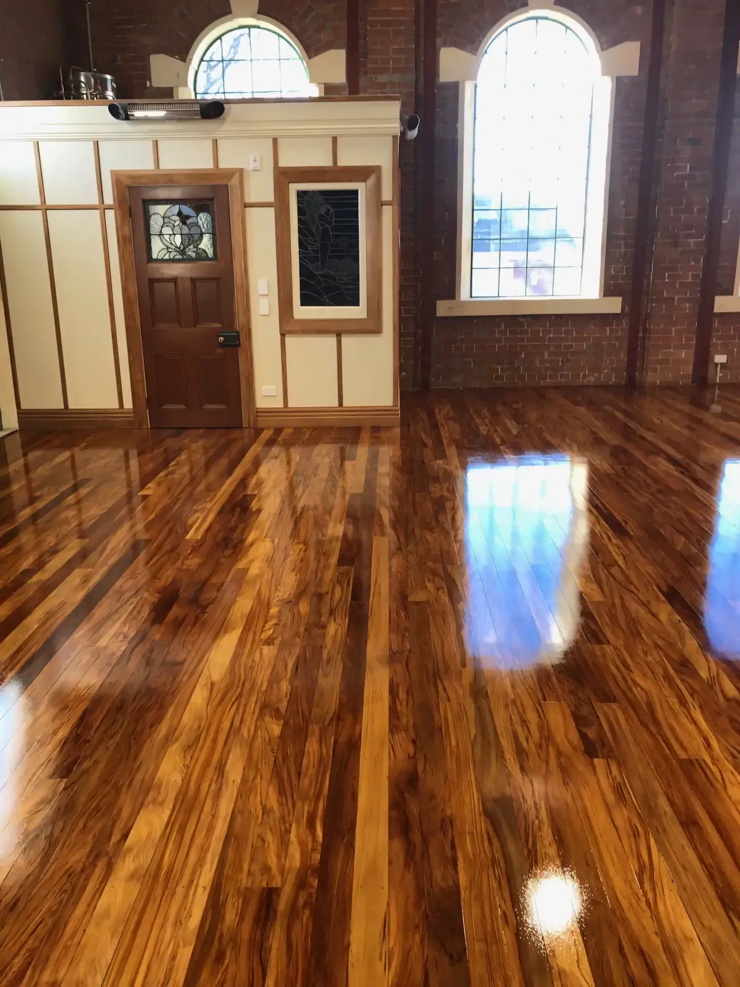 Polished timber floor in Christchurch